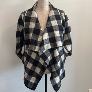 100% wool |  Ralph Lauren | Black/Grey Checkered Shackett | Size XL